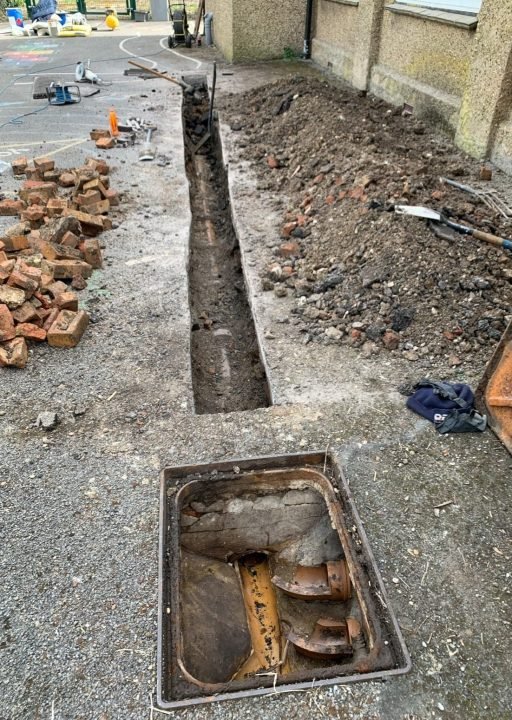 drainage pipe work