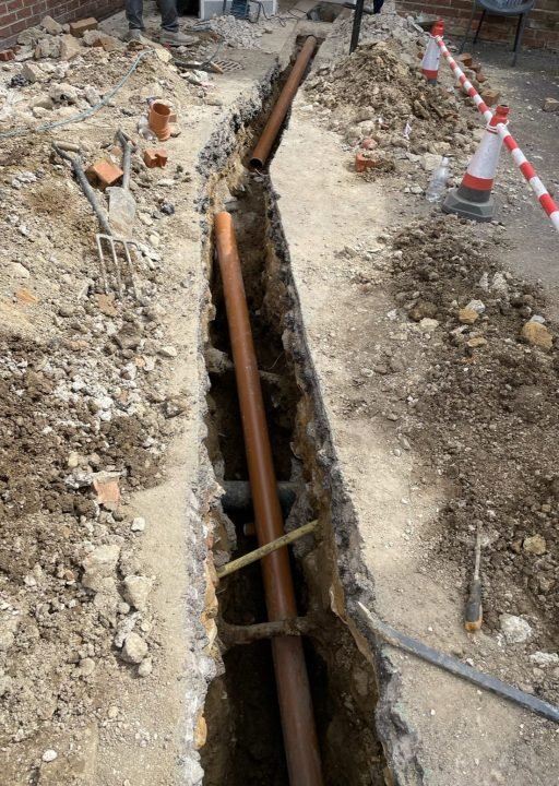drainage pipe work