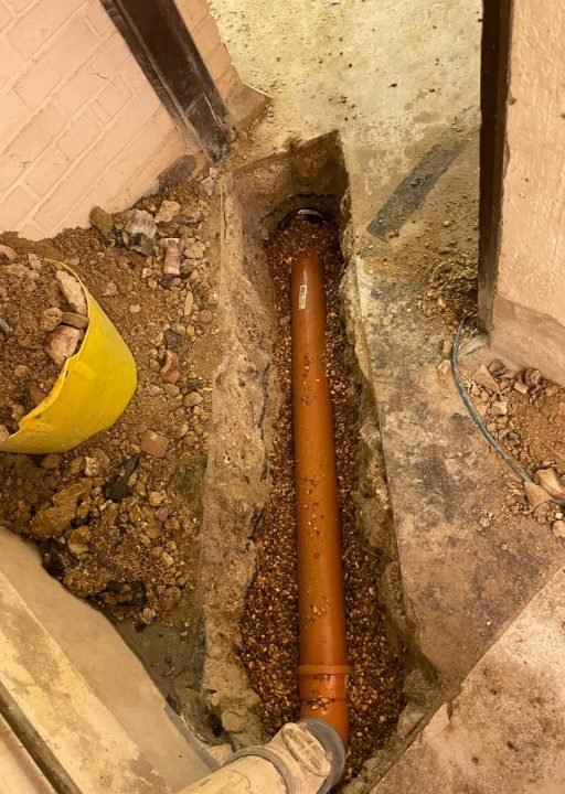 drainage pipe work
